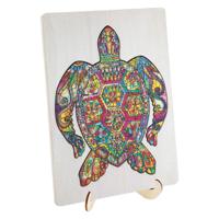 Creative Craft Group Houten legpuzzel schildpad, 130st. - thumbnail