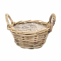 Plantenmand Rotan Antiek Grijs Ø26cm - thumbnail