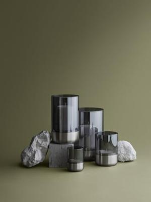 Blomus Calma Windlicht RVS smoke xs 2 stuks Blomus Calma Windlicht RVS smoke xs 2 stuks