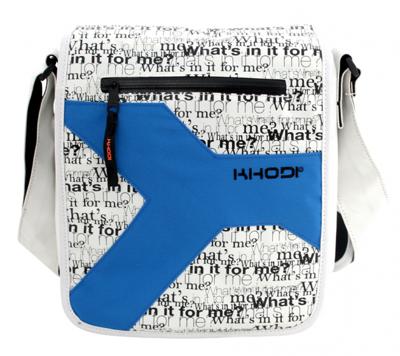 Khodi schoudertas A-side 42 x 31 cm polyester/tarpaulin wit