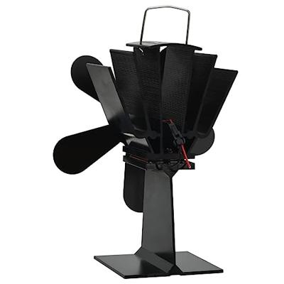 VidaXL Kachelventilator met 5 vinnen zwart - thumbnail