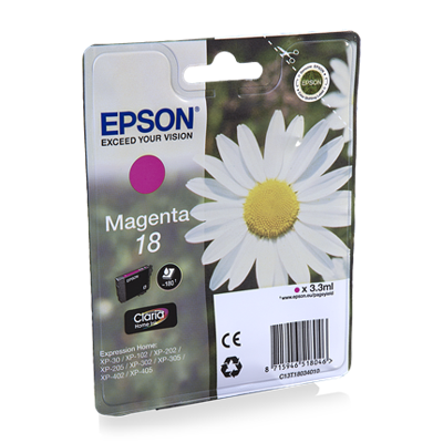 Epson Inktcartridge T1803, 18 Origineel Magenta C13T18034012