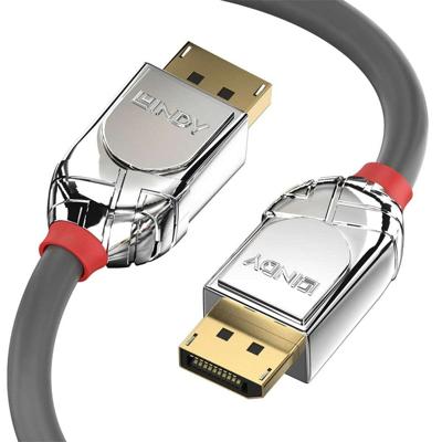 LINDY 36303 DisplayPort-kabel DisplayPort Aansluitkabel DisplayPort-stekker, DisplayPort-stekker 3.00 m Grijs