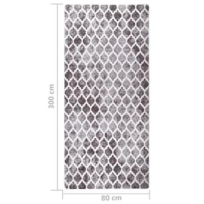 Vloerkleed wasbaar anti-slip 80x300 cm meerkleurig
