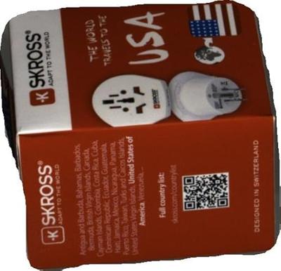 Reisadapter Wereld-naar-USA USB Geaard - thumbnail