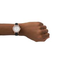 Emporio Armani AR11485 Horloge Cleo staal-leder rosekleurig-zwart 32 mm - thumbnail