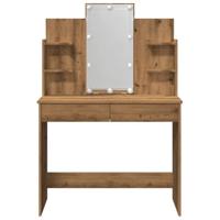 Kaptafel met LED-verlichting 96x40x142 cm artisanaal eikenkleur - thumbnail