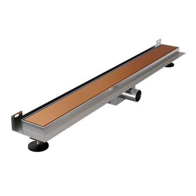 Brauer Douchegoot met Multifunctioneel Rooster en Flens Voor Wandmontage - 70 cm - Koper Geborsteld Pvd