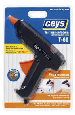 Siliconenpistool Ceys Zwart Plastic