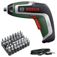 Bosch Groen Accuschroevendraaier IXO 7 Bit Set (Geïntegreerde accu 3,6V 2,0 Ah, Micro-USB-oplaadkabel, magnetische bithouder, 32-delige bit set) - - thumbnail