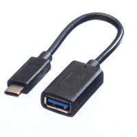 VALUE USB 3.2 Gen 1 Kabel, USB Type C - A, M/F, OTG, VALUE USB 3.2 Kabel, USB Type C - A, M/F, OTG , zwart, 0,15 m - thumbnail