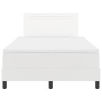 Bedframe met matras met matras Wit 120 x 190 cm Kunstleer - thumbnail
