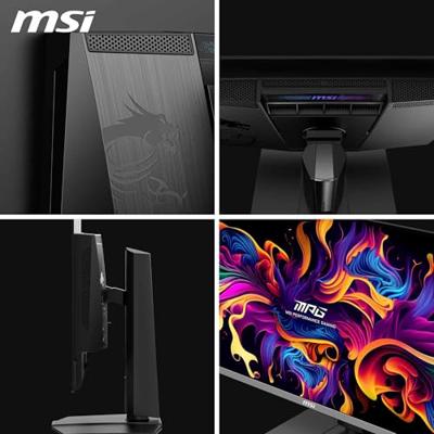 MSI MPG 272URX QD-OLED 26,5 inch gaming monitor 4K UHD - Quantum Dot OLED-paneel 3840 x 2160, EL Gen3, 240Hz / 0,03ms, 99% DCI-P3, PLA ≤2, DisplayHDR True Black 400, KVM, DP 2.1a, HDMI 2.1, USB Type-C