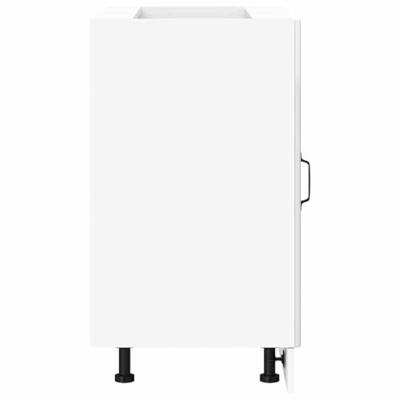 Keuken onderkast Kalmar bewerkt hout hoogglans wit