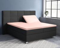 Primaviera Deluxe Splittopper Satijn Hoeslaken Roze 180 x 200 cm - thumbnail