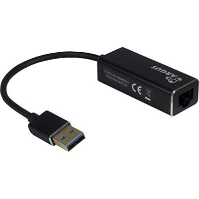 Inter-Tech ARGUS IT-810 USB 3.0 RJ-45 Zwart kabeladapter/verloopstukje Inter-Tech ARGUS IT-810 USB 3.0 RJ-45 Zwart kabeladapter/verloopstukje