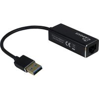Inter-Tech ARGUS IT-810 USB 3.0 RJ-45 Zwart kabeladapter/verloopstukje - thumbnail