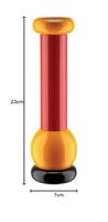 Alessi Peper- en zoutset Twergi - MP0210 - Rood - door Ettore Sottsass - thumbnail