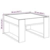 Salontafel met Infinity LED 50x53x30 cm gerookt eikenkleurig - thumbnail