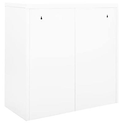 Roldeurkast 90x40x90 cm staal wit