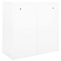 Roldeurkast 90x40x90 cm staal wit - thumbnail