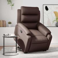 Sta-op-fauteuil verstelbaar kunstleer bruin - thumbnail