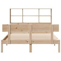 Bed met boekenkast zonder matras massief grenenhout 140x190 cm - thumbnail