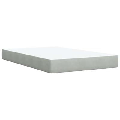 Boxspring met matras fluweel lichtgrijs 120x190 cm