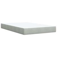 Boxspring met matras fluweel lichtgrijs 120x190 cm - thumbnail