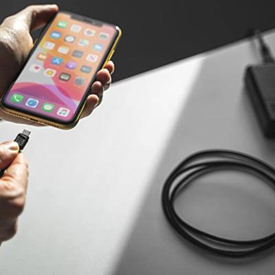 GC PowerStream | 1,2m Lightning Kabel Nylon Cable Snellaadkabel voor Apple iPhone 13 12 11 SE Pro/Max | iPhone X XR XS Max | iPhone 8 7 Plus | iPhone 6 6S 5 5C 5S Plus | iPad Air/Pro/Mini | iPod