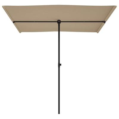 VidaXL Parasol met aluminium paal 2x1,5 m taupe