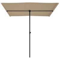 VidaXL Parasol met aluminium paal 2x1,5 m taupe - thumbnail