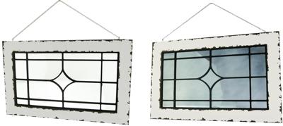 Glasscherm stalraam hangend 35x55cm ass