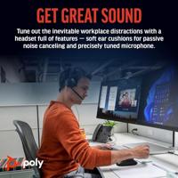 Hoofdtelefoon met microfoon Poly 8X231AA Zwart - thumbnail