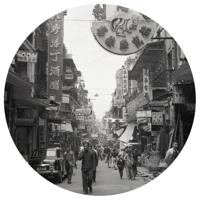 WallArt behangcirkel hong kong the old days 190 cm - thumbnail