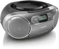 Philips Audio CD-Radiorekorder mit DAB+ (Dynamic Bass Boost, UKW-DAB+, CD, Kasseten-Deck) silber, AZB600/12 - thumbnail