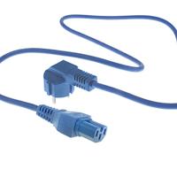 ACT AK5295 230V Stroomkabel Schuko CEE7/7 Male (Haaks)/C15 | Blauw | 1,5 meter - thumbnail