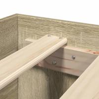 Bedframe zonder matras 200x200cm spaanplaat sonoma eikenkleurig - thumbnail