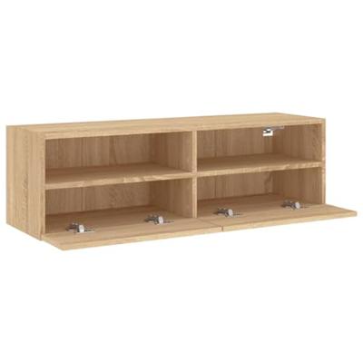 Tv-wandmeubel 100x30x30 cm bewerkt hout sonoma eikenkleurig