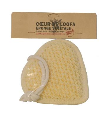 Aleppo Soap Co Loofa natuurspons hart 1 Stuks Aleppo Soap Co Loofa natuurspons hart 1 Stuks