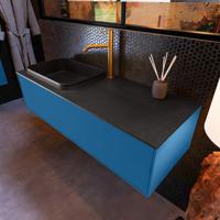 Badkamermeubelset Mondiaz Erin 120 cm met 1 Lade met RIDGE Wastafel Links Urban met 1 kraangat Greeploos Mat Jeans - thumbnail