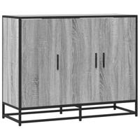 Dressoir 94x35x76 cm bewerkt hout grijs sonoma eikenkleurig - thumbnail