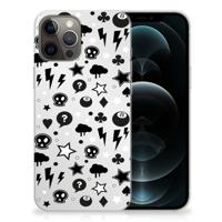Silicone Back Case iPhone 12 Pro Max Silver Punk - thumbnail