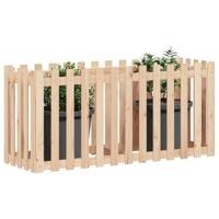 Plantenbak verhoogd met hekontwerp 150x50x70 cm grenenhout - thumbnail