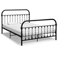 Bedframe metaal zwart 140x200 cm - thumbnail