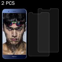 2 PC's Huawei Honor V9 0 26 mm 9H oppervlaktehardheid Explosieveilig niet-volledig scherm getemperd glas scherm Film - thumbnail