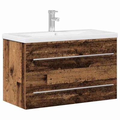 Badkamerkast Oud hout 80 x 38.5 x 48 cm Bewerkt hout