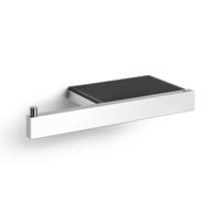 Zack Linea Toiletrolhouder met planchet RVS - thumbnail