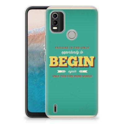 Nokia C21 Plus | Siliconen hoesje | met naam Quote Begin