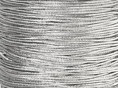 Creativ Company Elastisch koord, dikte 1 mm, zilver, 100 m/ 1 rol